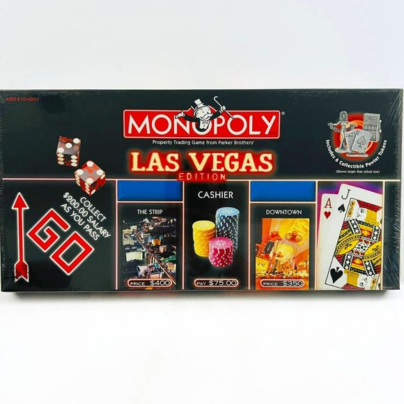 Vintage Monopoly Las‎ Vegas Edition Board Game 2000 Hasbro USAopoly Sealed - Picture 1 of 7